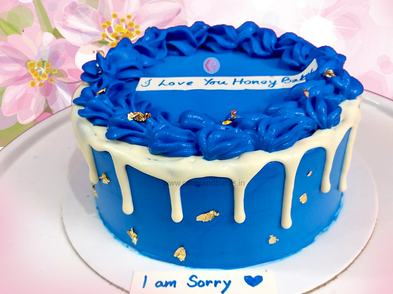 Posh Cakes - Our customised fresh cream cake in royal blue... | Facebook