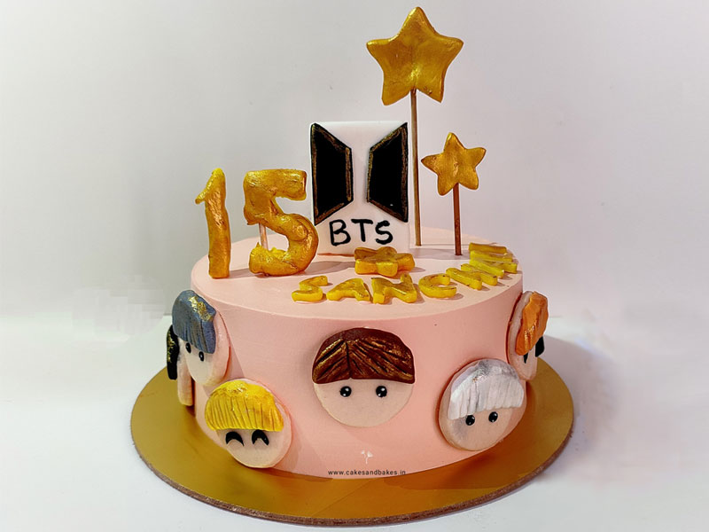 BTS cake /BTS Band theme cake, Food & Drinks, Homemade Bakes on Carousell
