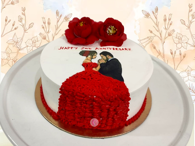 Order Online Anniversary Cake with fresh flowers in Bangalore – Kukkr-sonthuy.vn