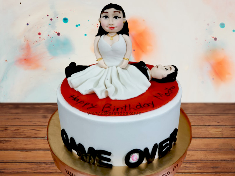 BuySend Game Over Theme Bachelor Party Cake Online  Free Delivery In  Delhi NCR  Ryan Bakery