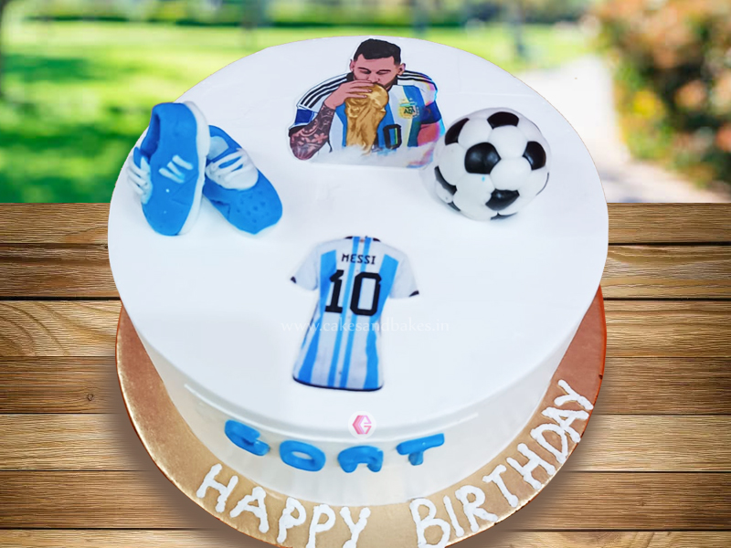 Cake with photo printing Lionel Messi to order Kiev