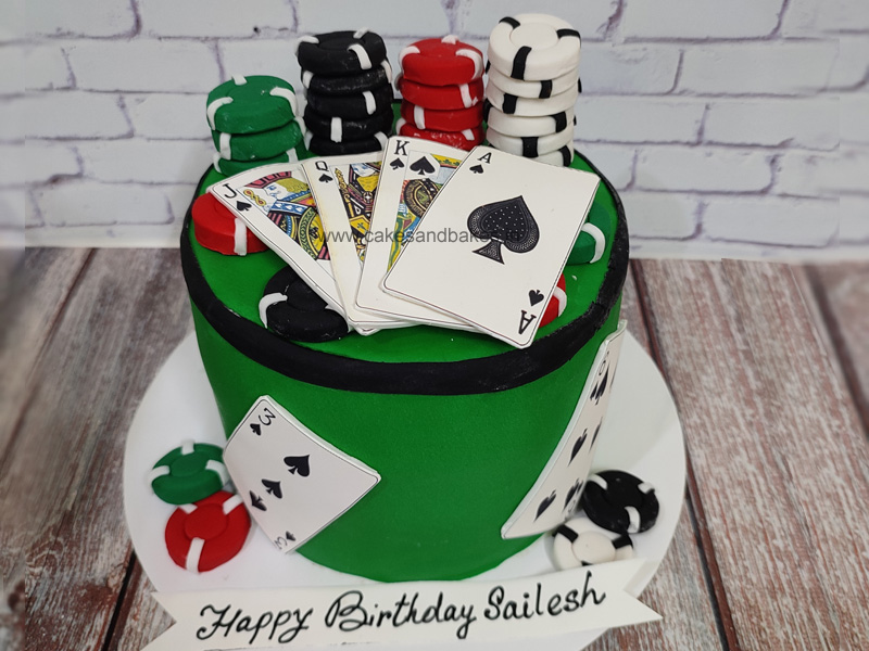 Poker Cards Celebration Cake